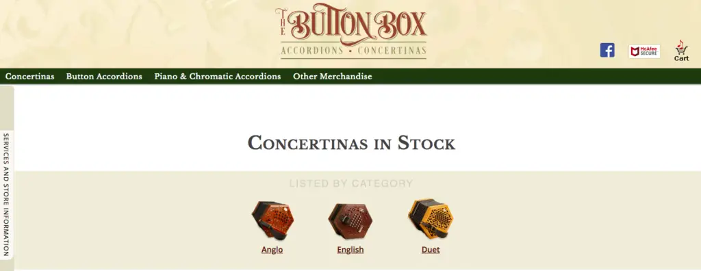 The Button Box concertina for sale